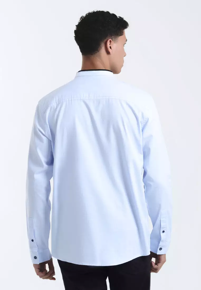 Emba Denim - Rumi One Kemeja Koko Pria Lengan Panjang Regular Light Blue