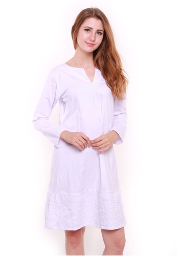 Lace Eid Matted Dress White