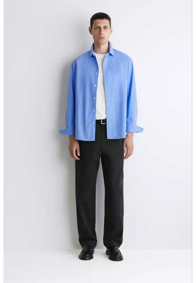 RELAXED PIMA COTTON-POPLIN SHIRT