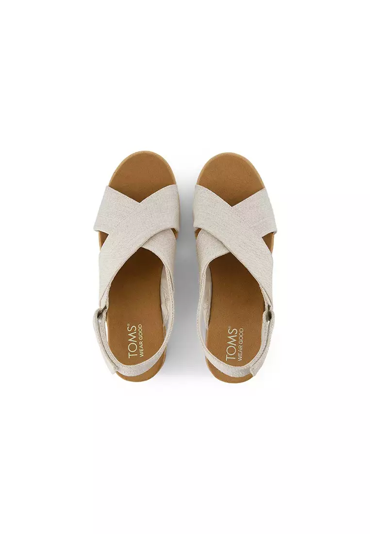 Women Diana Crossover Wedge Sandal - Natural