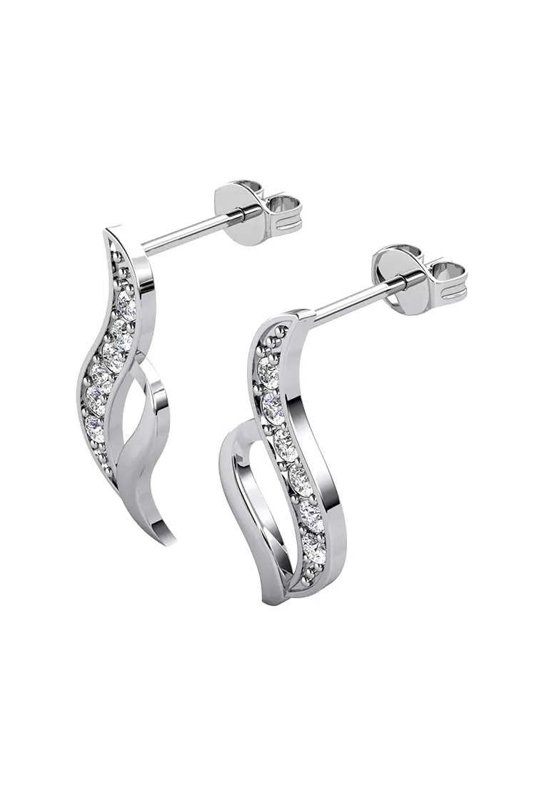 Destiny Earring WG - Anting Crystal Swarovski By Her Jewellery