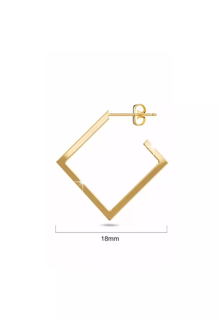 Diamond Hoop Gold Layered Earrings