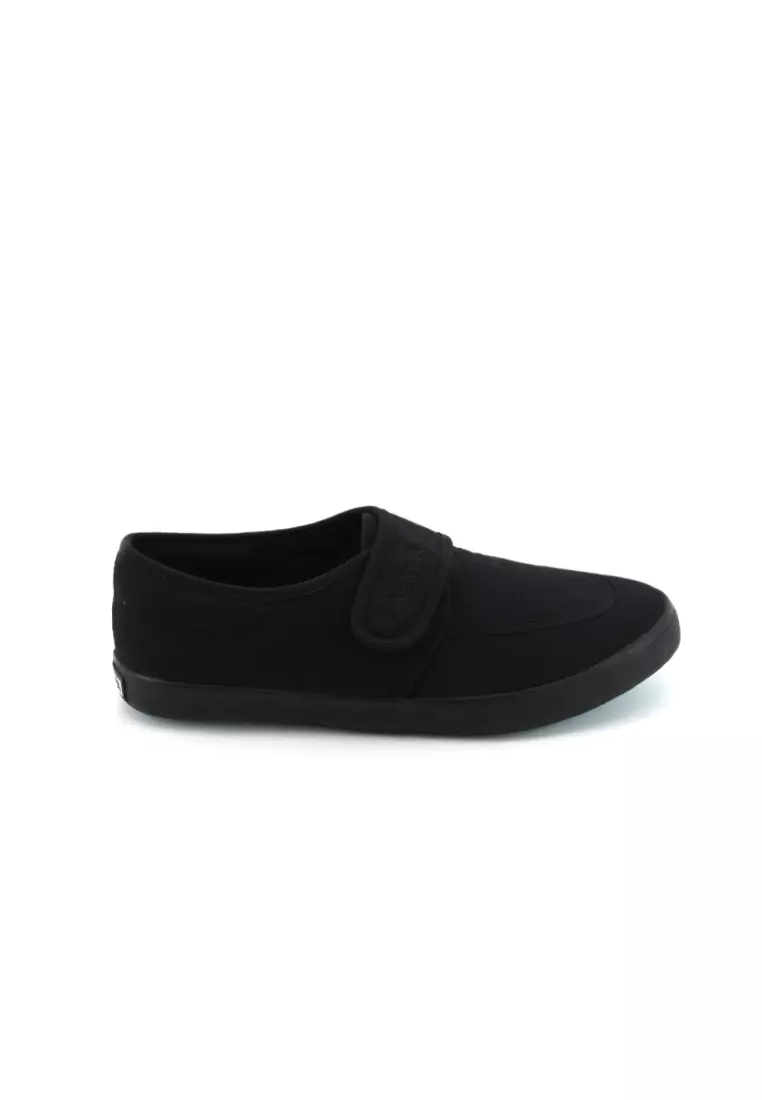 Bata black canvas school shoes sale