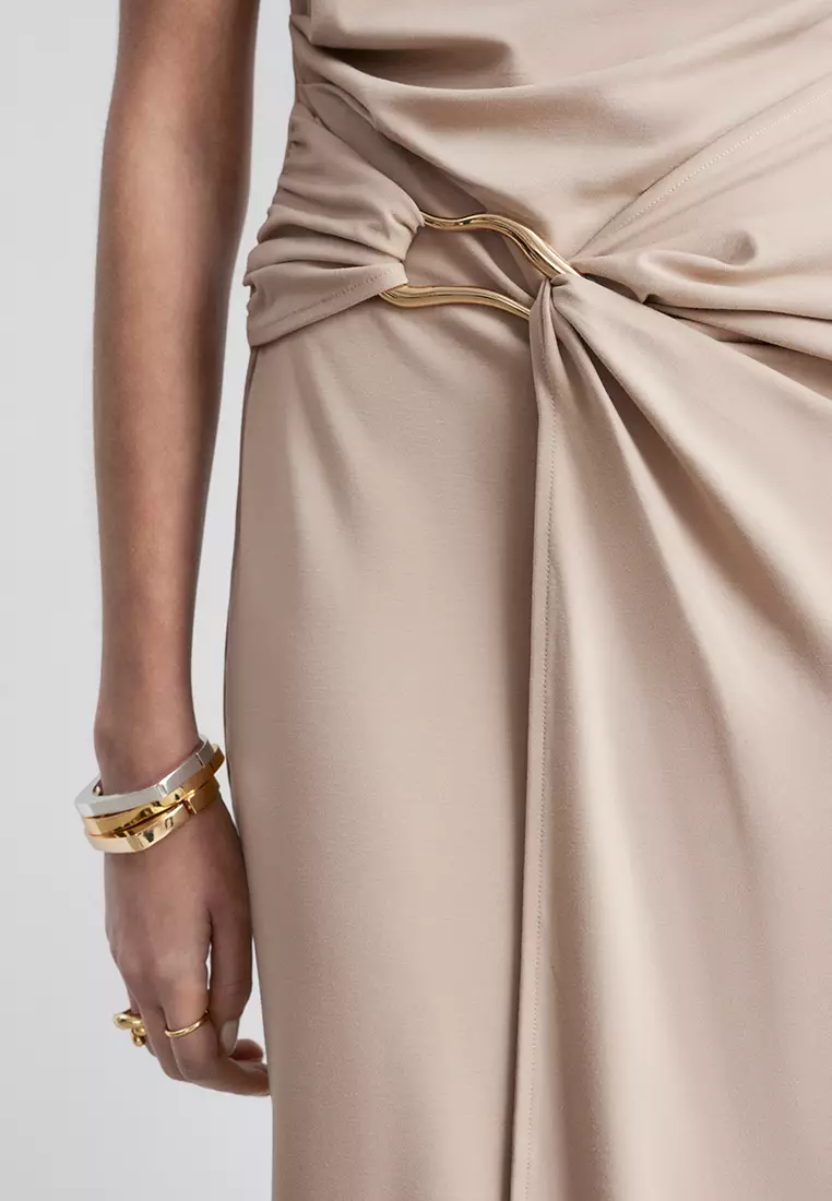 Draped Midi Dress