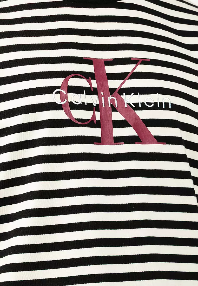 Stripe Jersey Monologo Tee - Calvin Klein Jeans