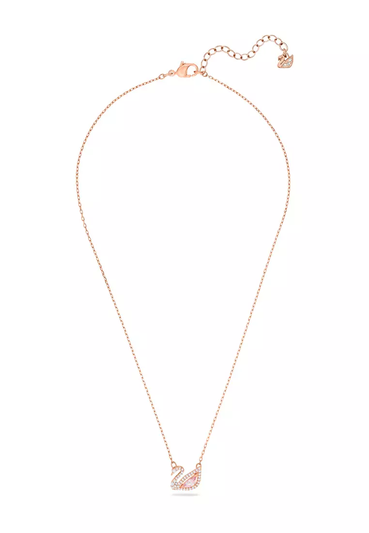 Buy Swarovski Dazzling Swan necklace, Swan, Pink, Rose gold-tone plated  Online