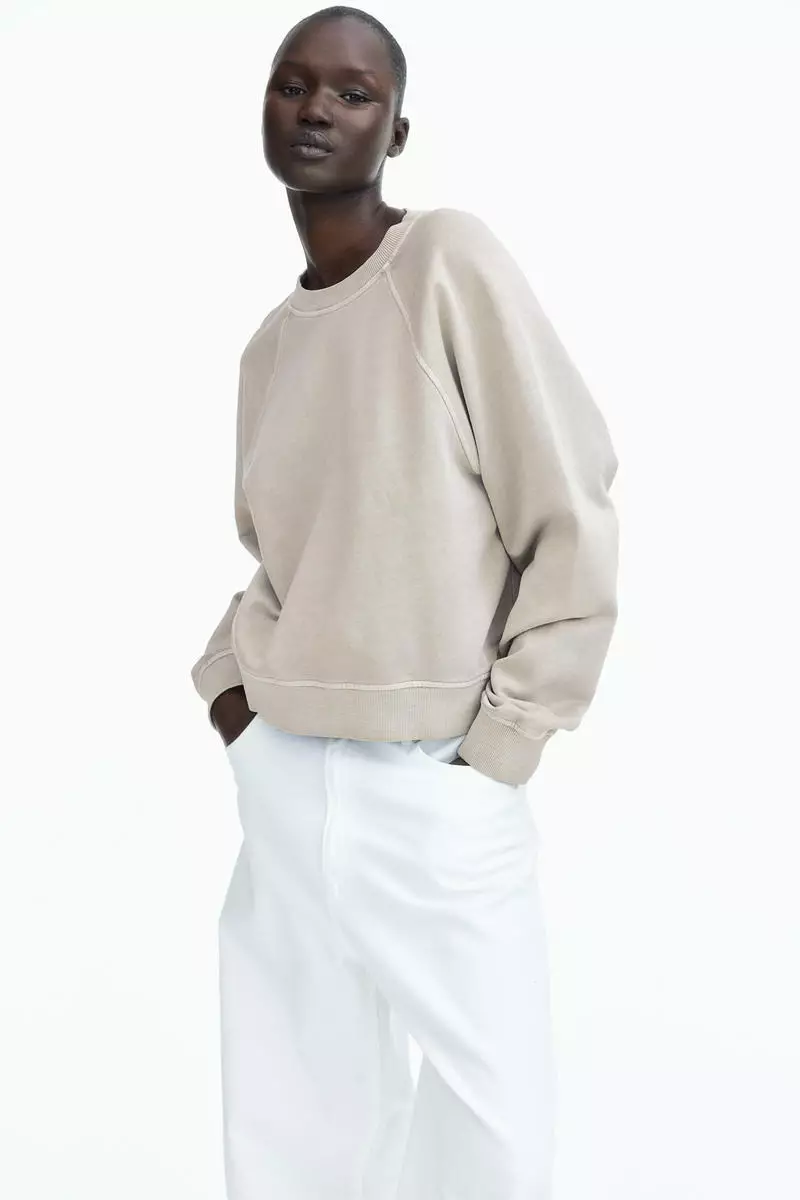 Washed cotton sweatshirt