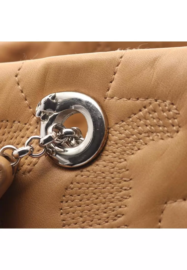 Pre-Loved Cartier panthère Handbag leather beige