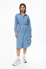 H&m denim shirt dress sales
