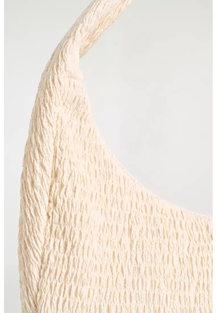 SMOCKED SHOULDER BAG