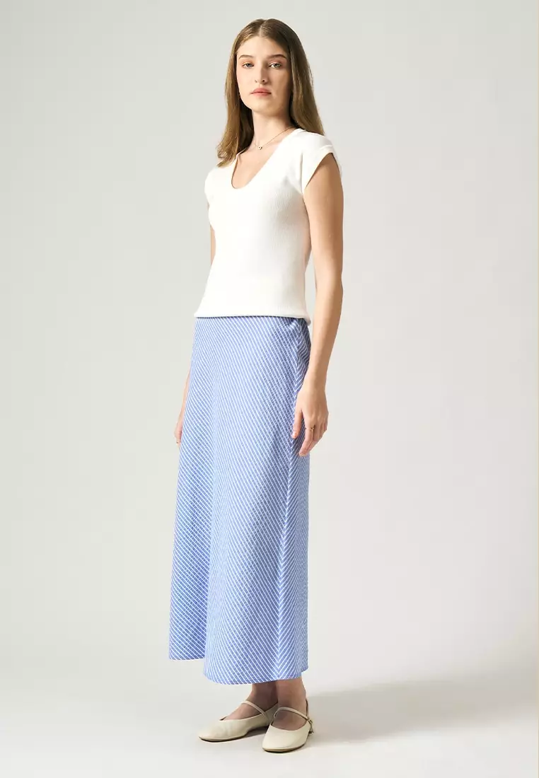 Scoop Neck Flat Knit Top