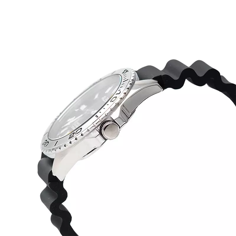 Jam Tangan Pria Alba Active AS9Q49X1 Men Black Dial Black Rubber Strap