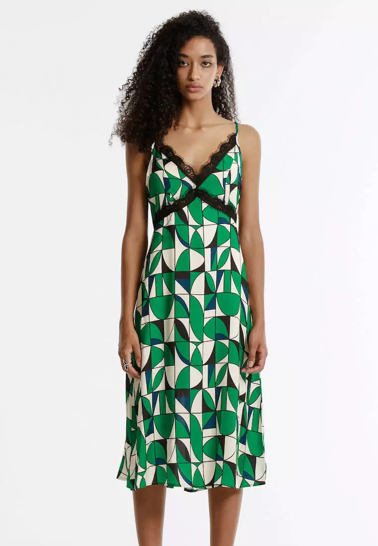 Milly banana top leaf jordan dress