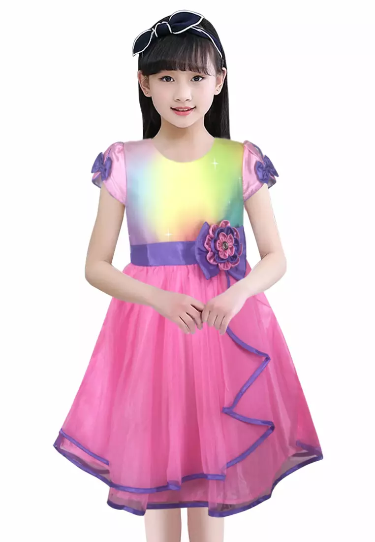 Two Mix Dress Anak Perempuan Bahan Scuba - Baju Anak Perempuan Fashion Usia 1-12 Tahun 4245