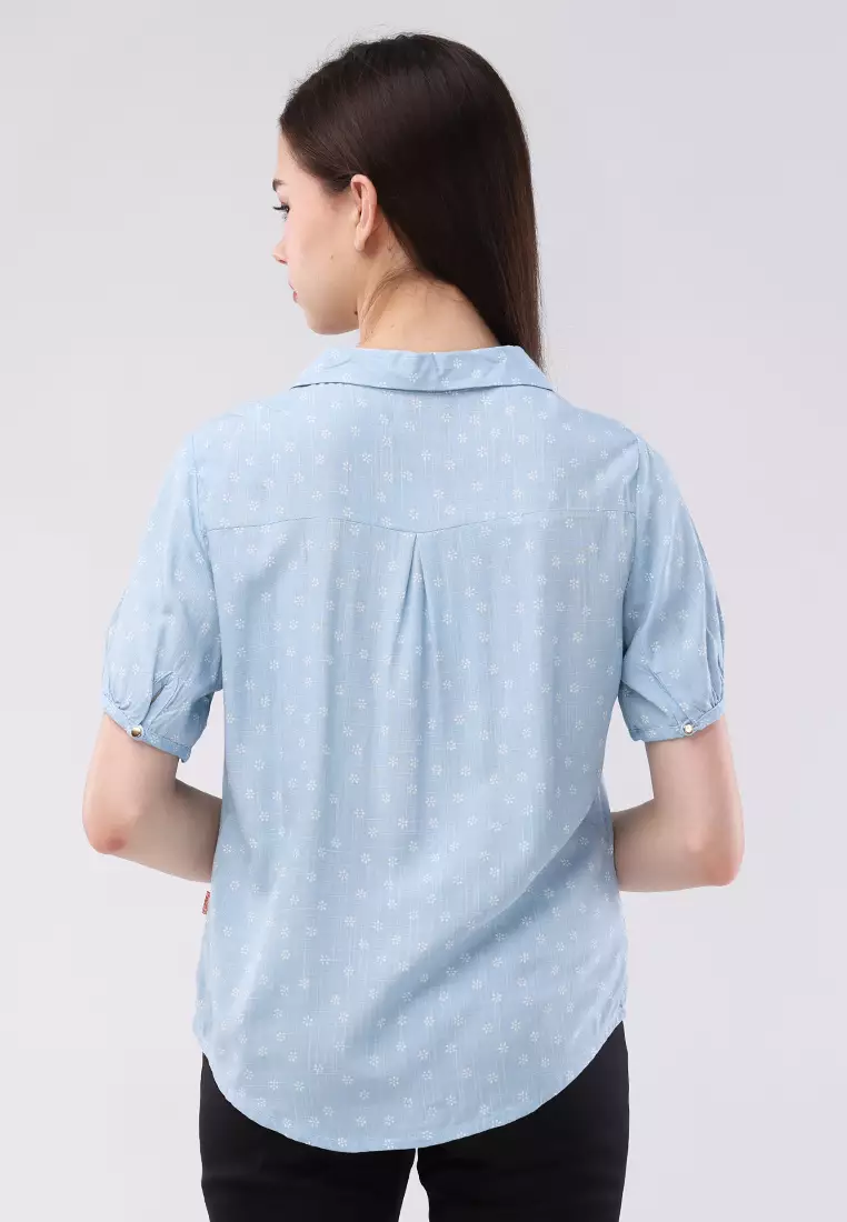 Short Sleeves W/ Collar Blouse