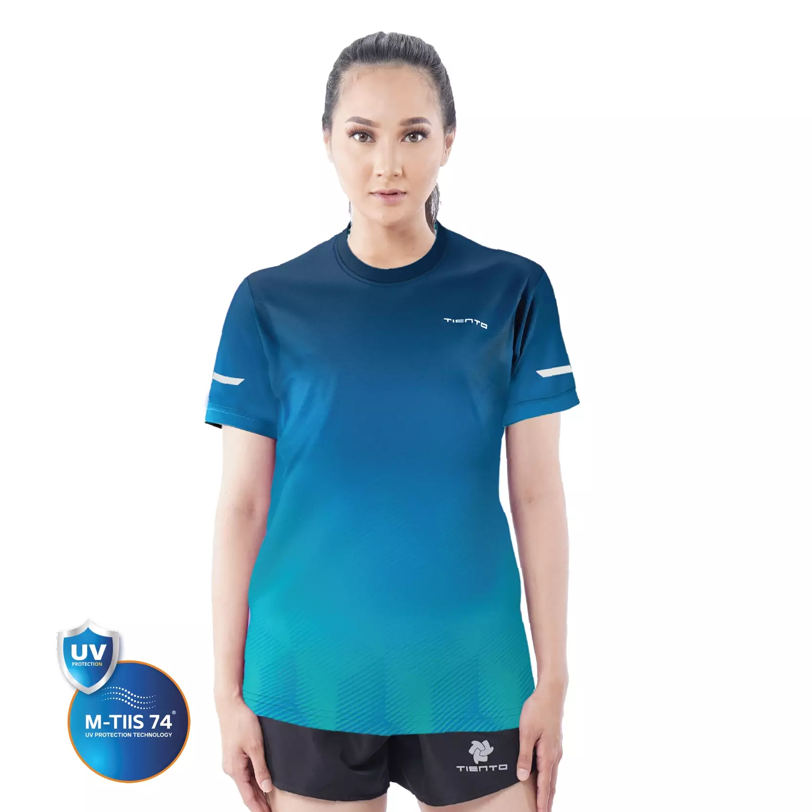 Jual Tiento Tiento Baju Olahraga Lari Jersey Running Wanita Anti UV