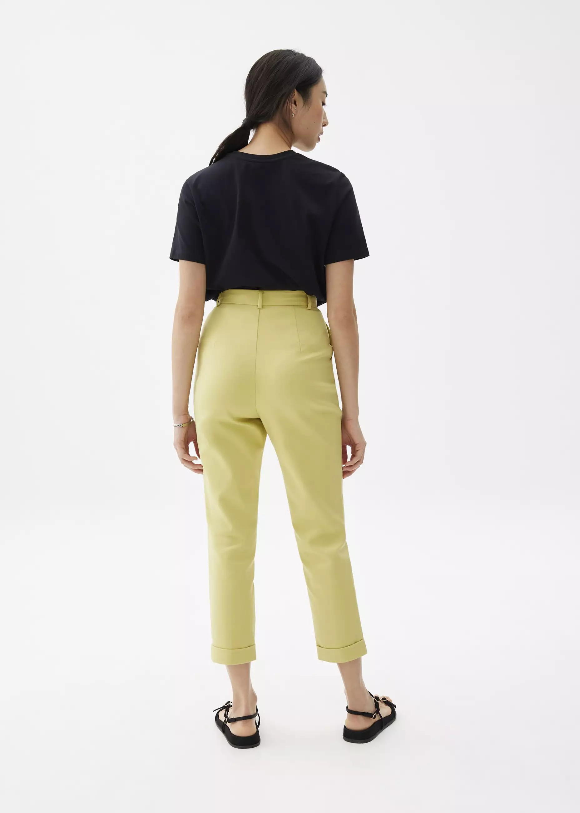 Celana Wanita - Lynn Tailored Peg Leg Chino Pants