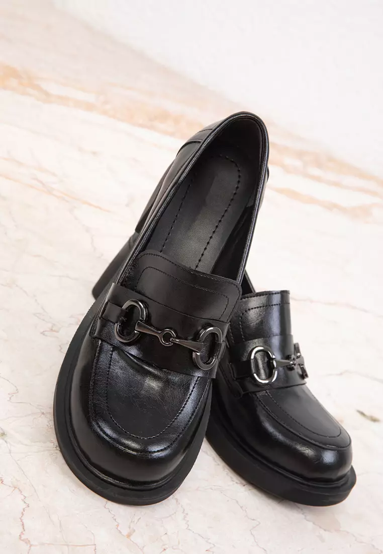 Classic Black Women's Heeled Shoes - 19740