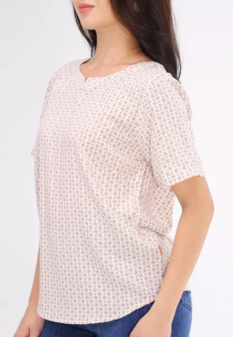 Short Slv. Roundneck Blouse