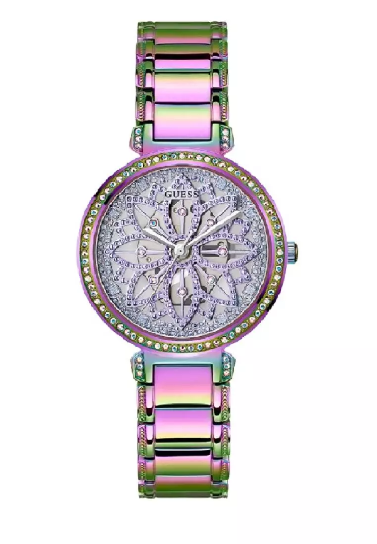 Guess women's stainless sale steel crystal casual watch