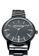 EGLANTINE black EGLANTINE® Paname 40mm Unisex IP Black Alloy case Quartz Watch, black dial on IP Black Steel Bracelet 6C074ACBCB2D3FGS_3
