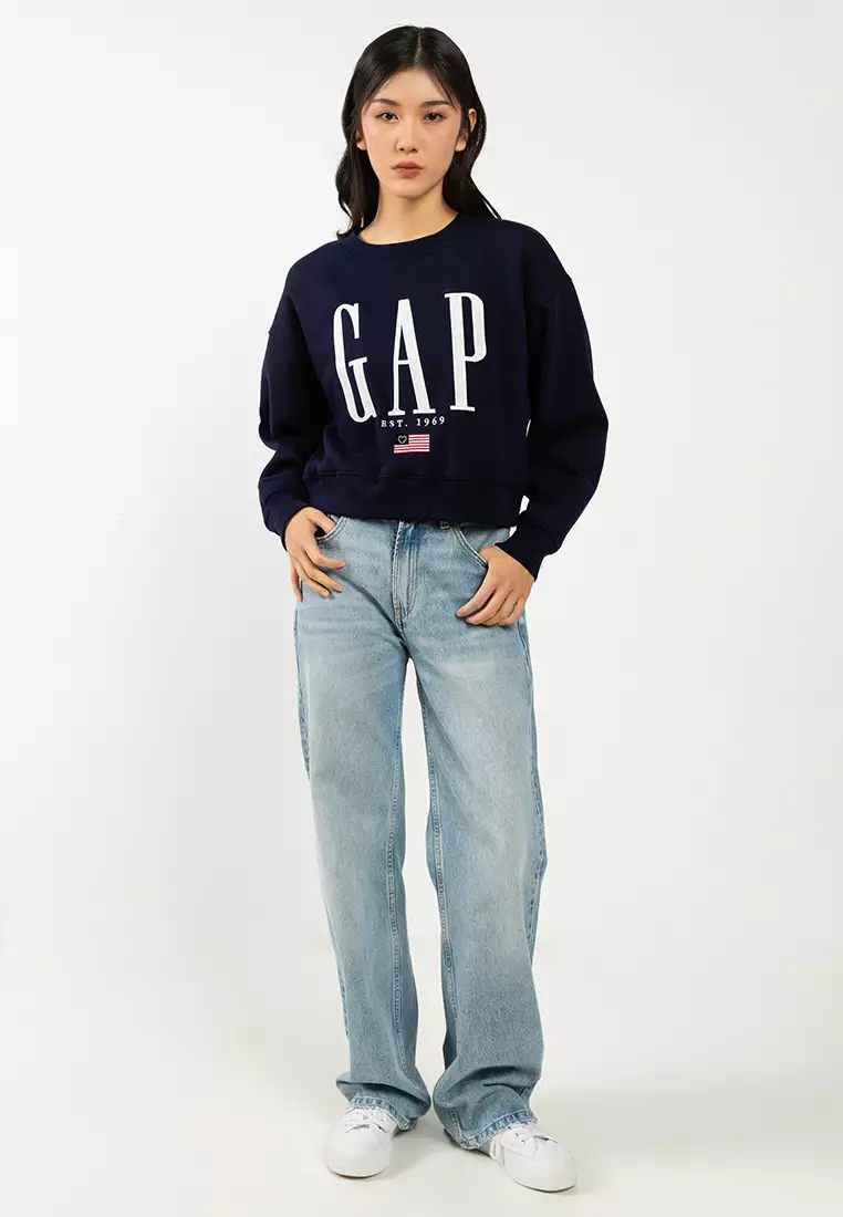 Logo Abbreviation Wedge Popover Sweatshirt