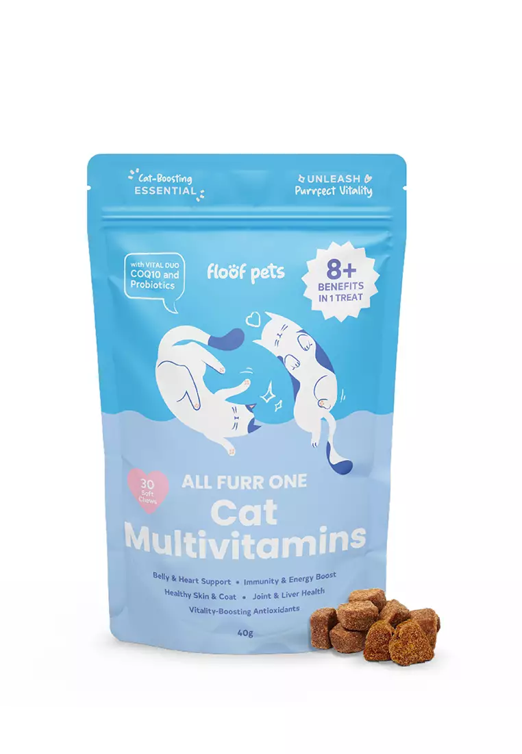 Buy Floof Pets Floof Pets Cat Multivitamin Treat 30 Chew Pouch (Healthy ...