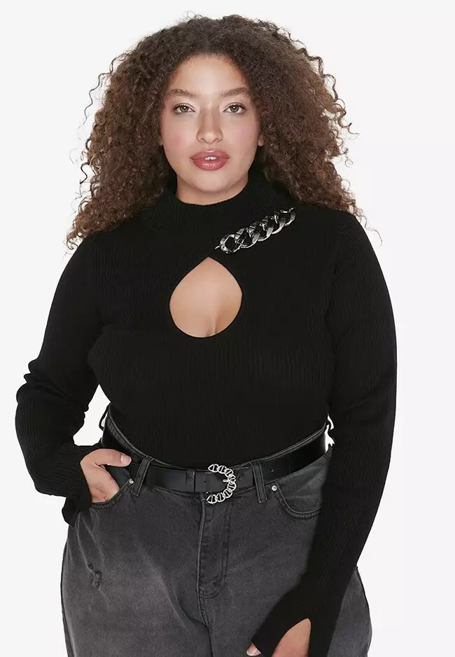 Buy Trendyol Plus Size Chain Rib Jumper 2024 Online