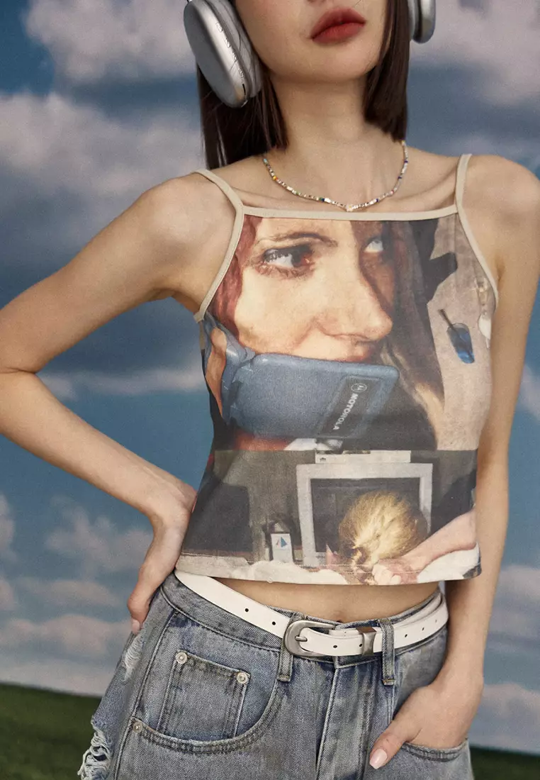 American-Style Poster Print Tank Top