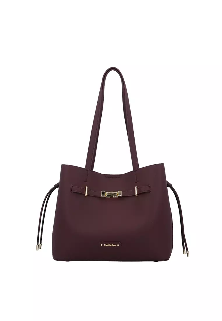 Buy Carlo Rino CR Cordelia Tote Bag - Maroon 2026 Online | ZALORA ...