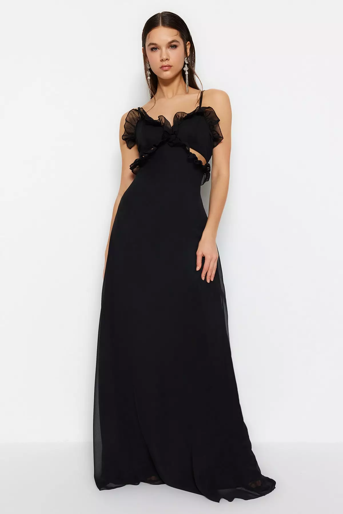 Cut out evening top gowns