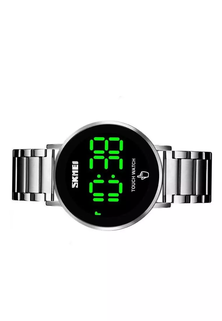 Jam Tangan Sporty Digital Pria Strap Tali Material Stainless Steel AN14 ORIGINAL