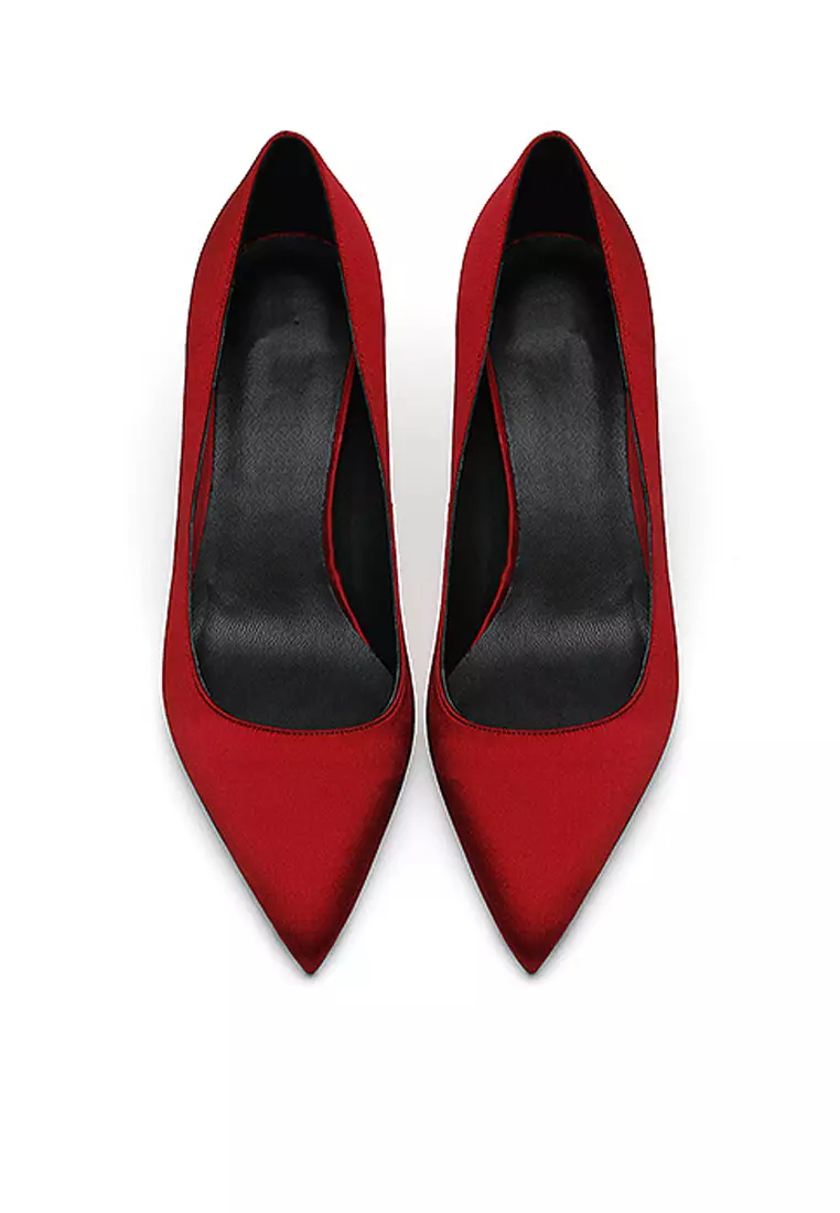 6CM Silk Fabrics Pointed High Heel Shoes HZL163