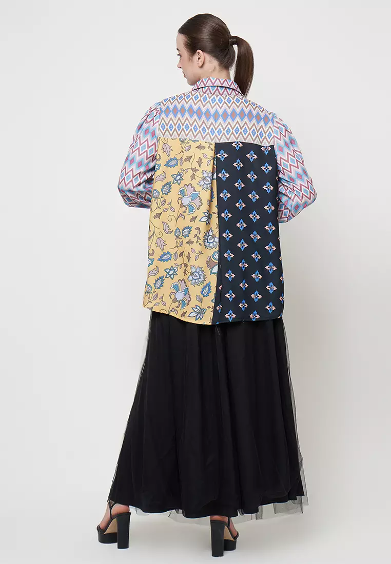 Kamilaa by Itang Yunasz Kemeja Eudora Yellow