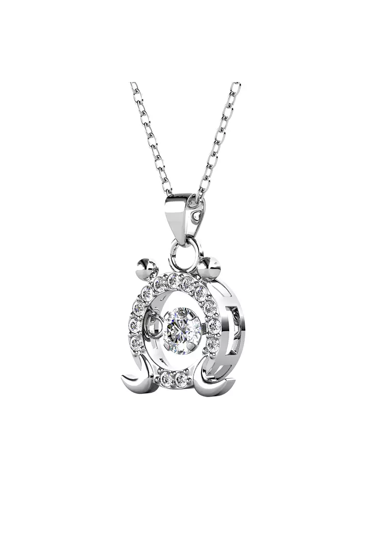 Dancing Horoscope Pendant Cancer WG - Kalung Crystal Swarovski by Her Jewellery