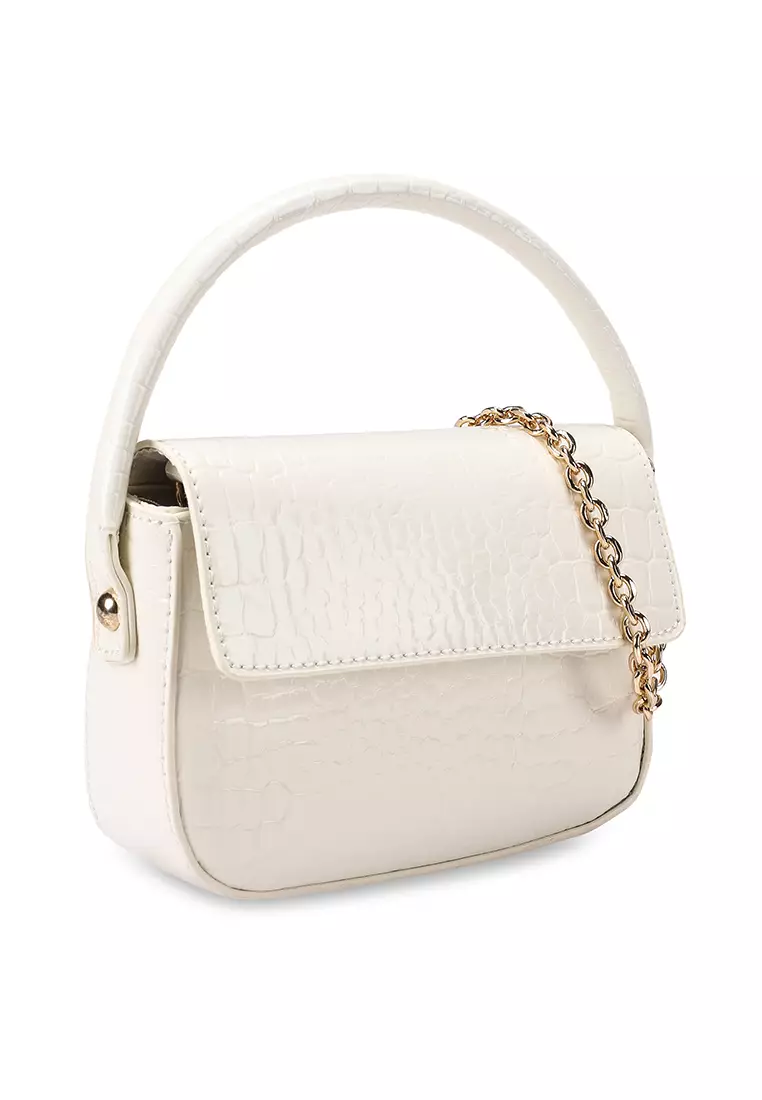 White croc clearance mini bag
