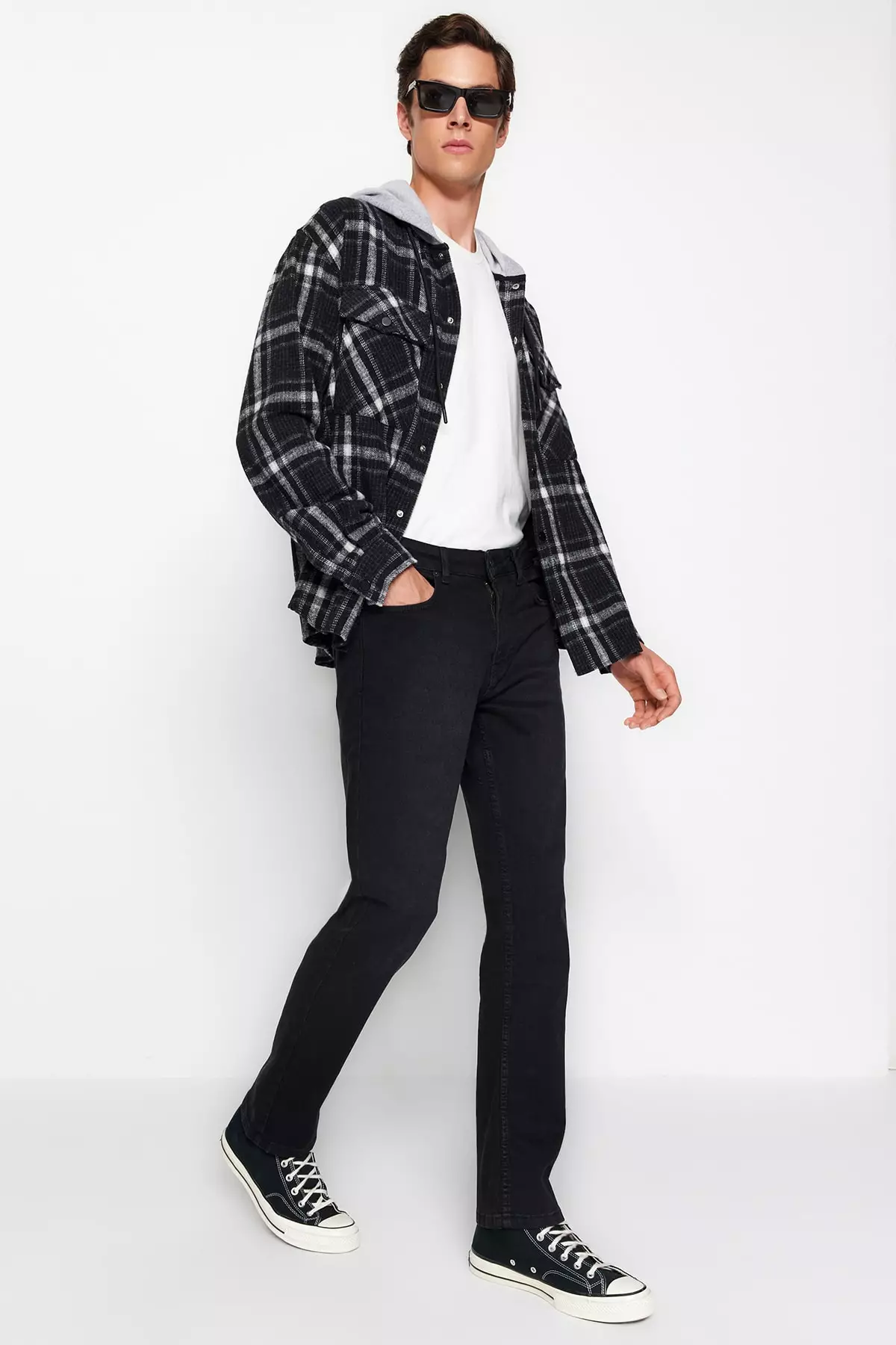 Black Smoke Regular Fit Jeans Denim Trousers Tmnaw23Je00036