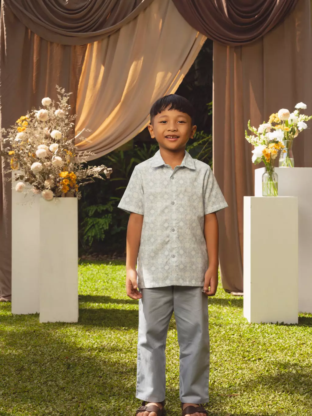 BOHOPANNA - RAYA COLLECTION - AKBAR KIDS SET - SETELAN ANAK LAKI LAKI - BAJU KOKO - FAISAL