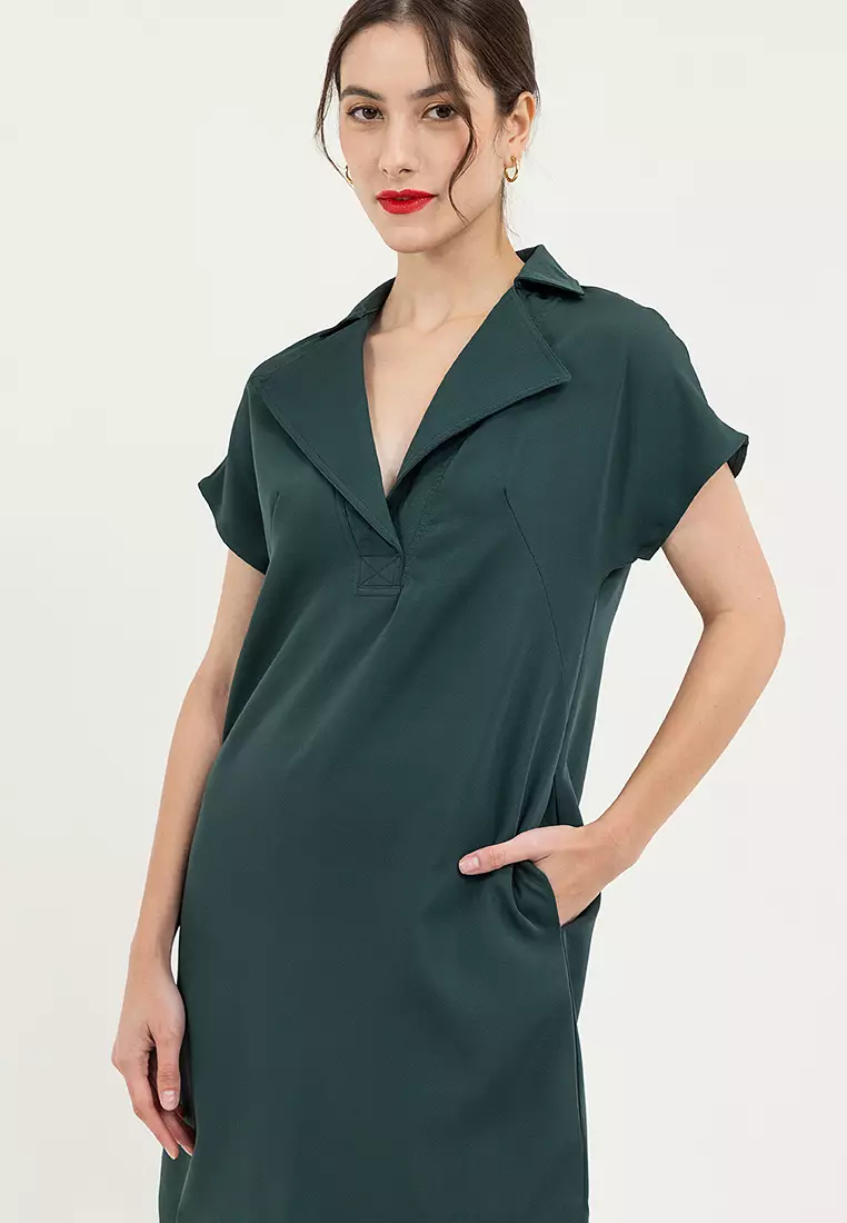 Carvy Collared Column Dress