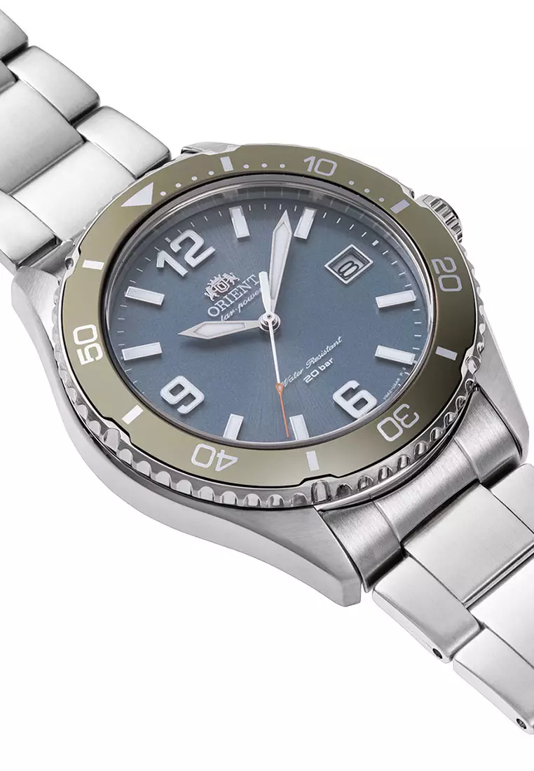 Orient Mako Silver Stainless Steel Analog Quartz Watch For Men RA-WJ0002L10B