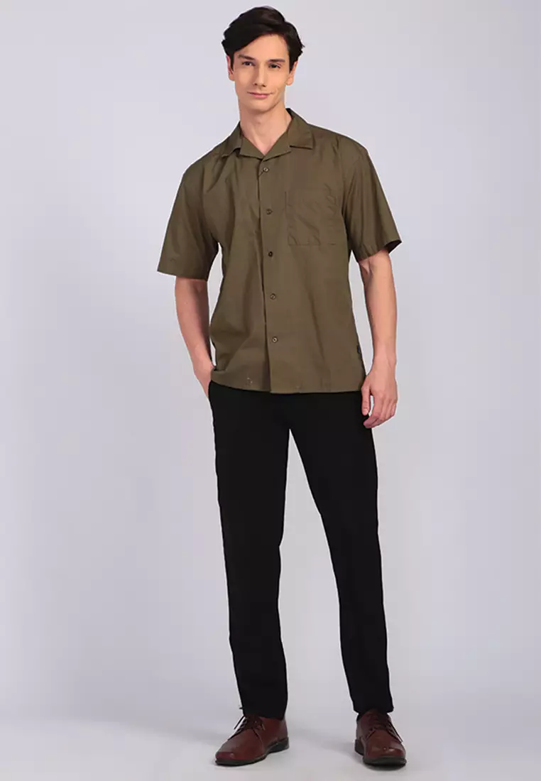 Kemeja Kerah Terbuka Lengan Pendek E051P06