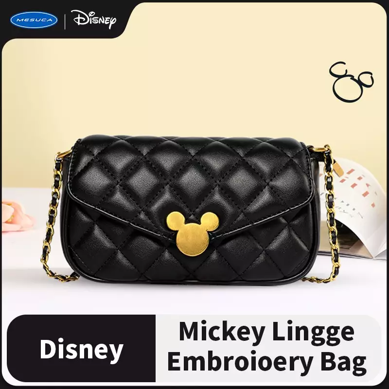 Mesuca Disney Mickey Grid Chain Shoulder Bags - Black