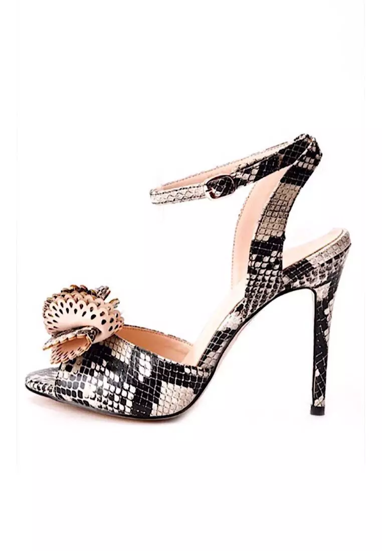 Snake best sale leather heels