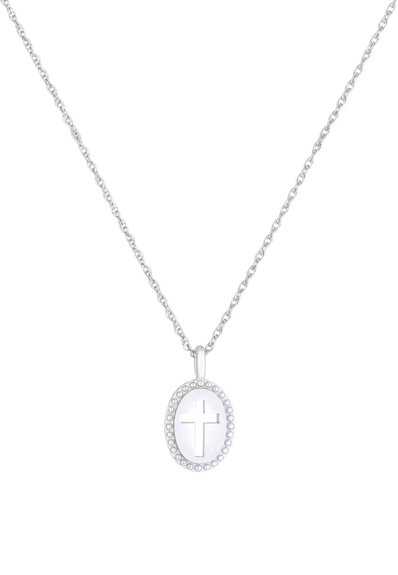 项链十字符号椭圆形切出复古