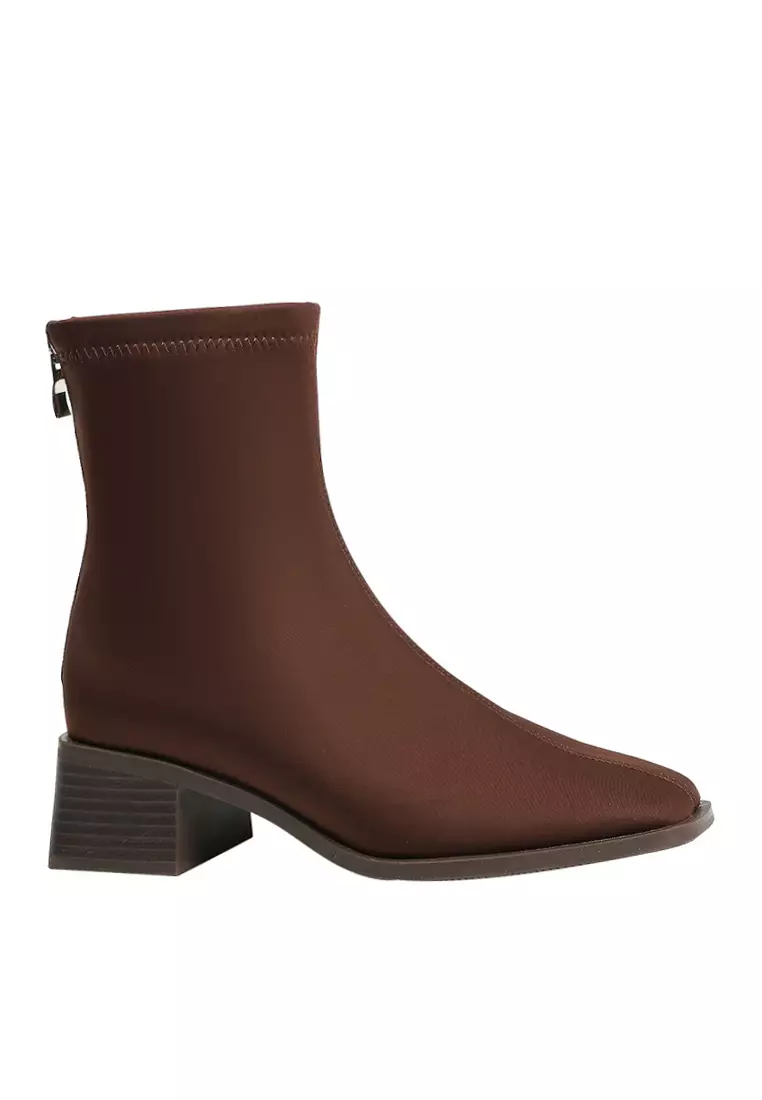 Discount on Twenty Eight Shoes  shoes - SKU: VANSA Stylish Stretch Fabric Platform Short Boots VSW-B178-1
