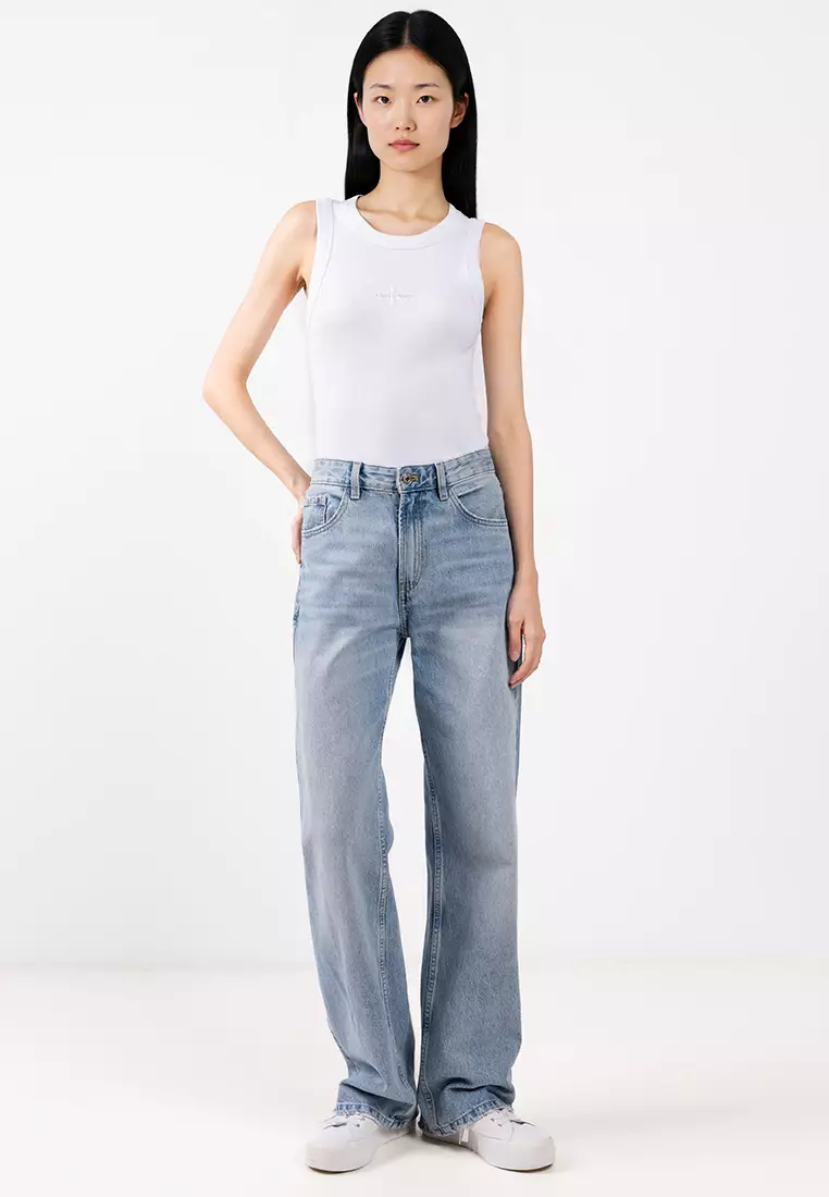 商標羅紋針織背心 - Calvin Klein Jeans