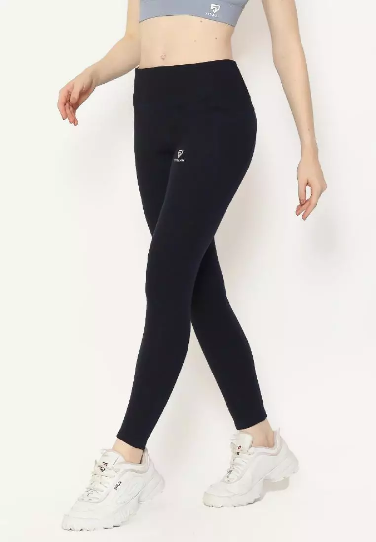 FITWEAR - SHELBY WITH POCKET PANJANG LEGGING BIG SIZE - NAVY (RIBB TEXTURE)