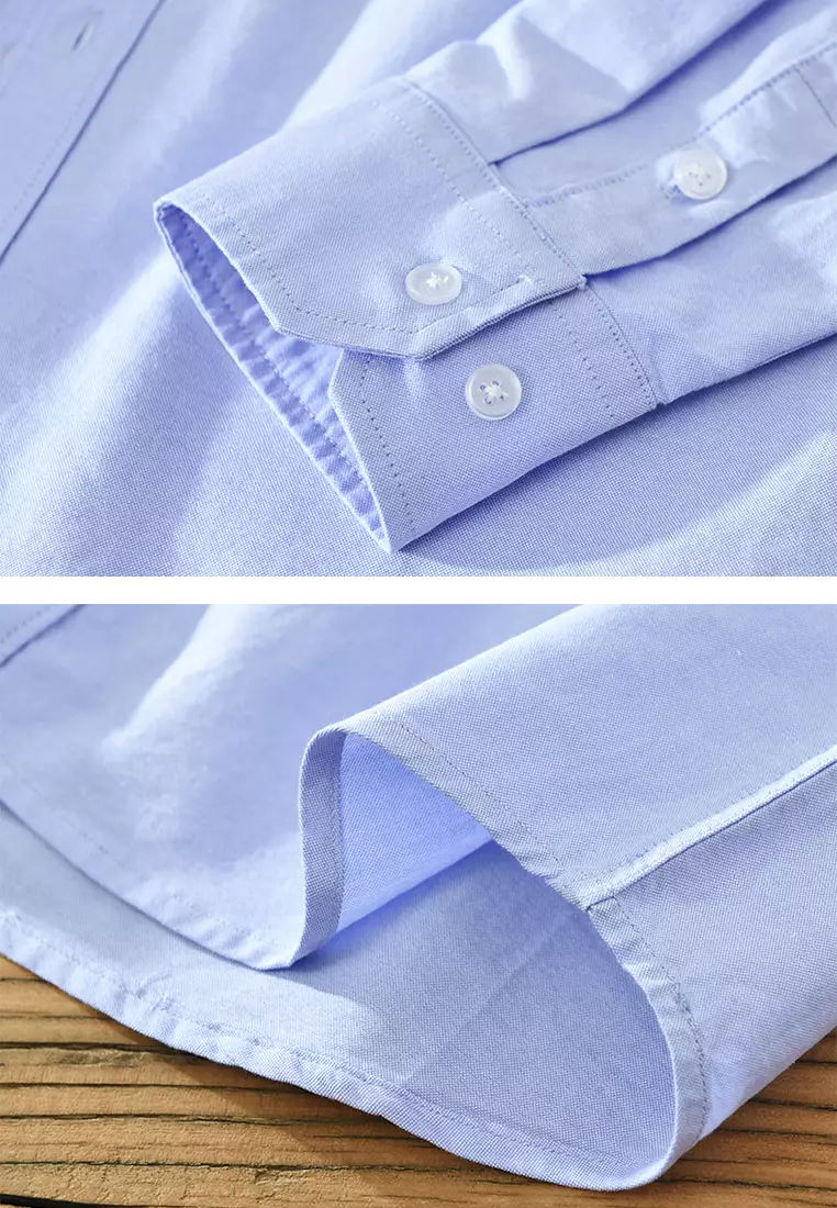 Striped Embroidery Casual Shirt WM-M8805