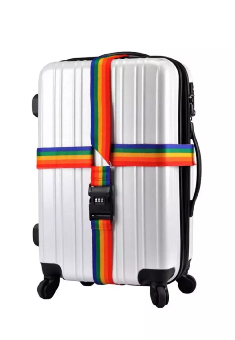 Zilla Travel Cross Luggage Belt – Rainbow