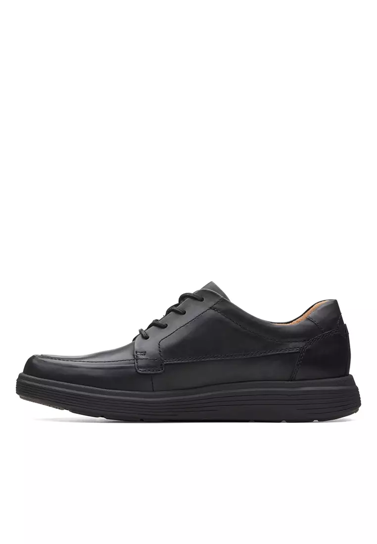 Mens Un Abode Ease Slip On shoes - Black Leather